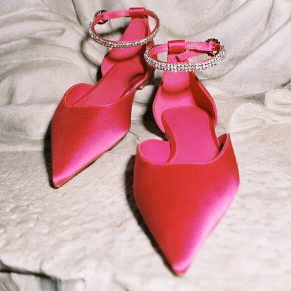 MANGO Bejeweled Pointed Toe Flats NWT - Picture 11 of 12